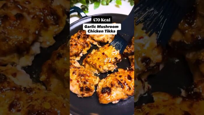 Creamy Garlic Mushroom Chicken Tikka🍗The TASTIEST High-Protein Tikka I’ve Ever Had! #airfryer