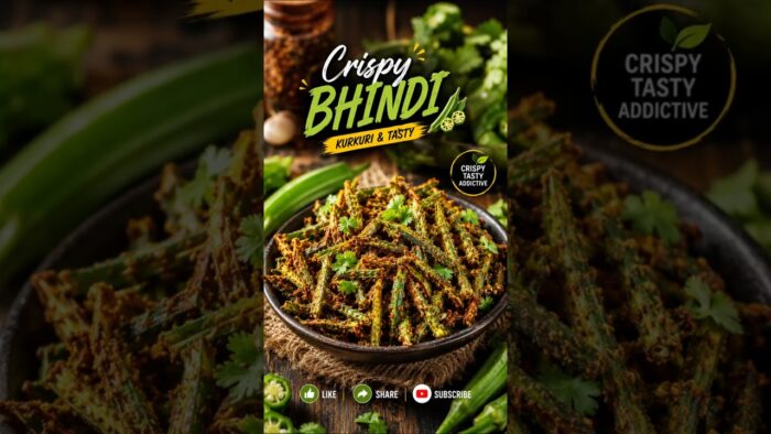 Crispy Kurkuri Bhindi in Air Fryer 😍 | No Deep Frying, Super Crunchy! #viral #shorts #trending