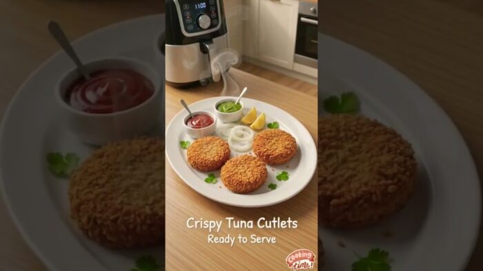 Crispy Tuna Cutlets 🐟✨ | Easy Air Fryer Snack Recipe #Shorts#TunaRecipe #AirFryerRecipes #EasySnacks