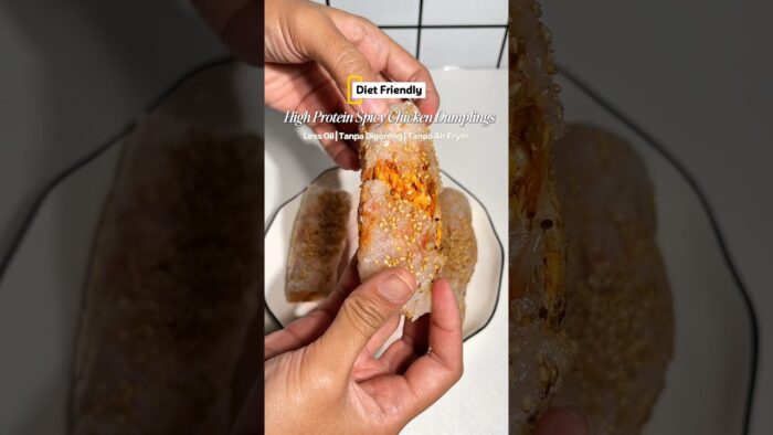 Diet Friendly Spicy Chicken Dumplings Tinggi Protein Tanpa Digoreng Tanpa Air Fryer #diethealthyfood