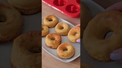 Doughnuts proteicos en freidora de aire | Receta fácil con molde de silicona 🍩  #ibili #doughnut