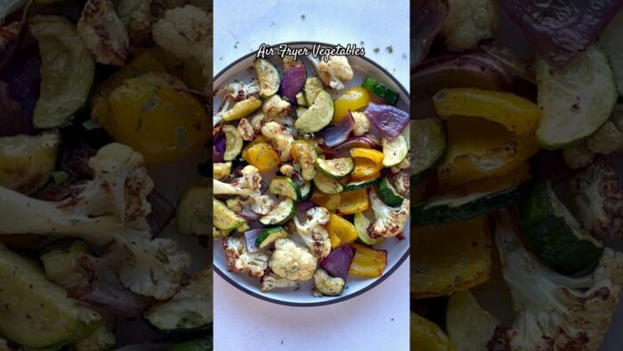 Easy Air Fryer Vegetables | Perfectly Roasted Mix Veggies Recipe #shorts