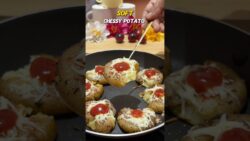 Easy Chesse Smashed Potato Recipe Without Air Fryer #recipe #shorts