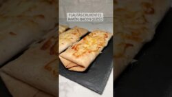 Flautas crujientes de jamón y queso 🤤 en airfryer