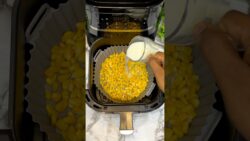 Healthy Cheesy Sweet Corn in Air Fryer 🌽🧀 | Easy 15 Min Snack #Shorts