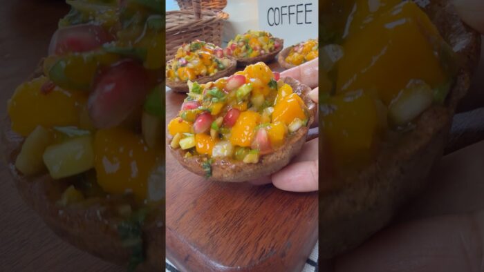 Healthy Ragi Basket Chaat in Air Fryer #agaro #agarokitchenexpert #recipe #airfryer #airfryerrecipes
