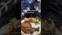 Jerk Chicken With Rice & Peas #recipe #chickenleg #airfryer #foodie #foodlover #easyrecipe  ...