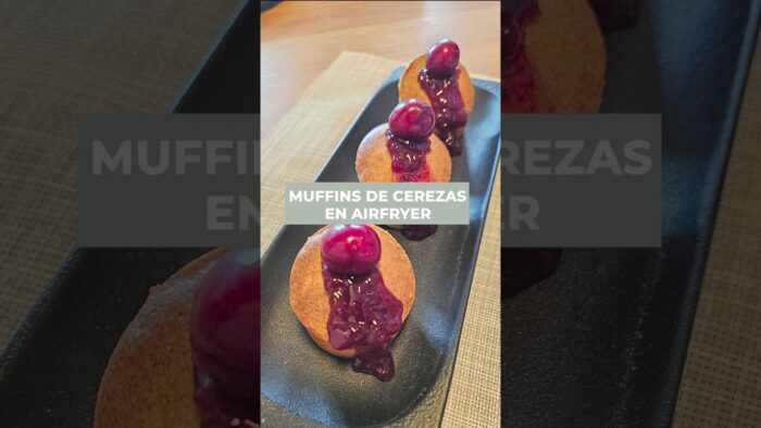 🍒 MUFFINS DE CEREZAS EN FREIDORA DE AIRE 🧁