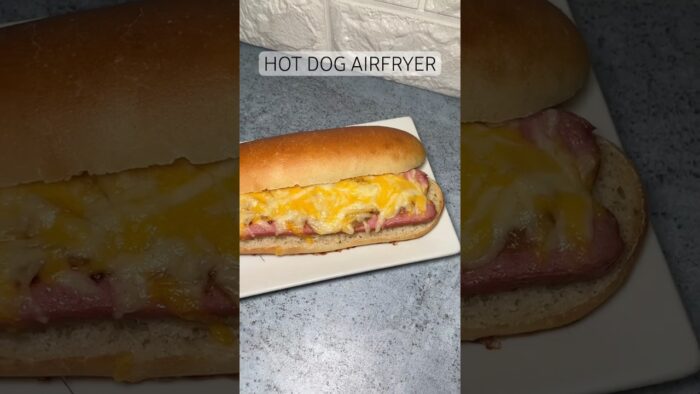 Mira este hot dog gratinado en airfryer 🤤