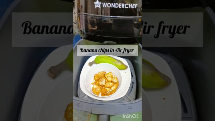 No fry guilt free Banana chips in Air fryer 😋|#yt #recipe #ytshorts #food #chips #airfryer #cooking