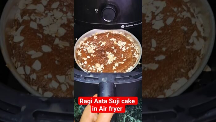Ragi Aata cake in Airfryer #food# health #recipe #cooking😋#youtube