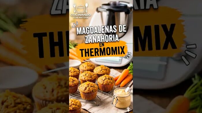 Receta magdalenas de zanahoria en #thermomix