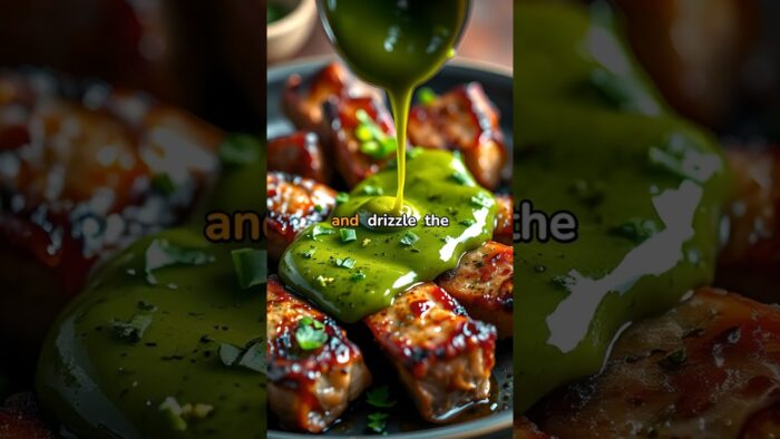 Sizzling Argentinian Steak Bites with Air Fryer Chimichurri #airfryer #recipe