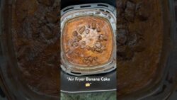 “Soft Banana Yogurt Cake in Air Fryer 🍌✨”#cake #recipe #food #explorepage #viral #short