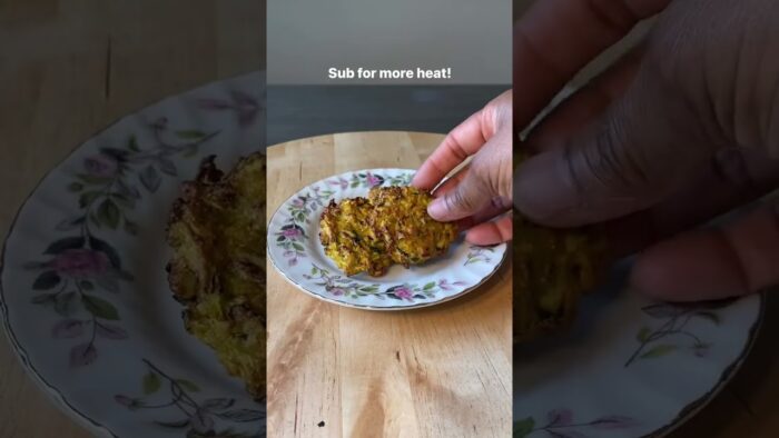 The Secret to 10/10 Spicy Fritters (Air Fryer Recipe) 🌶️🔥#satisfying #fritters #pakora #protein