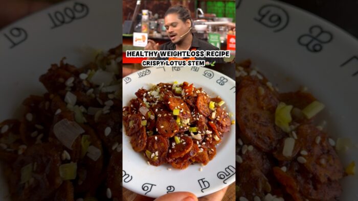 😱🔥Weightloss healthy CRISPY LOTUS STEM🪷Air fryer recipe| Honey Garlic chilli Lotus stem #cwc