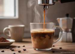Café bombón con chocolate y nata montada