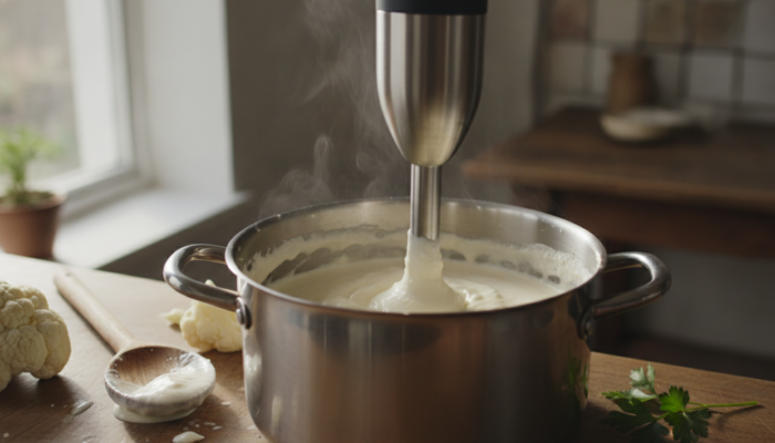 Crema de coliflor con nata: receta suave y sin grumos