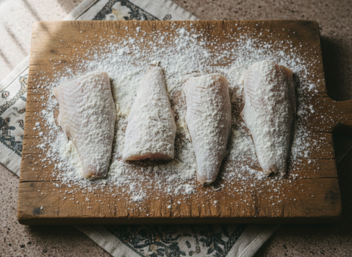 Filetes de faneca al limón con mantequilla: receta sencilla