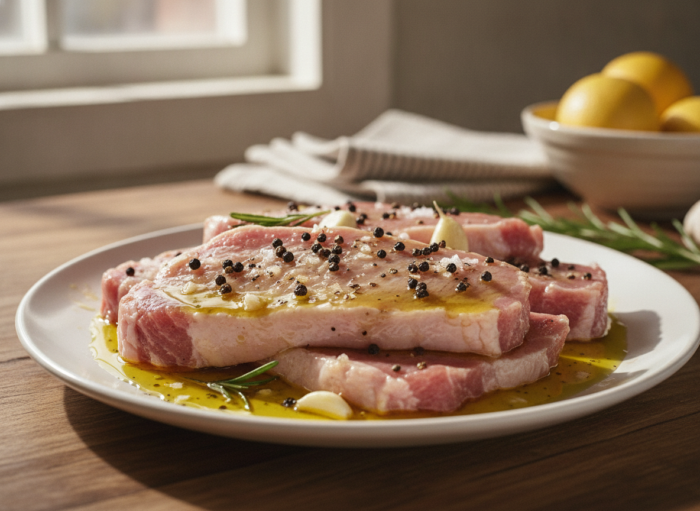 Filetes de Lomo a Caballo con Paté, Huevo y Salsa de Limón