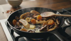 Lomo de cerdo con plátanos y fruta: receta de horno para 8