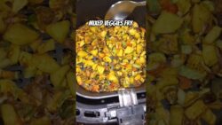 mixed veggies fry in air fryer #shorts#shortvideo#food#veggies#foodie#recipe#cooking#easy#healthy