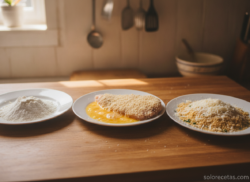 Pechugas de pollo al parmesano con vinagreta de limón