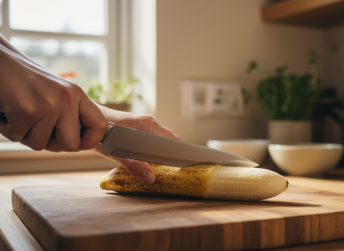 Plátanos rellenos de jamón al horno: receta sencilla