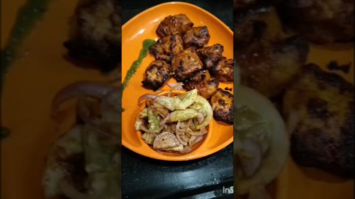simple and easy chicken tikka| air fryer recipe 😋#air fryer #food #cooking #trending