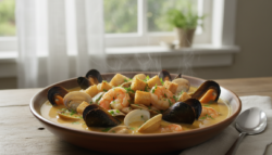 Sopa de marisco casera: receta para 6 personas