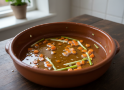 Zanahorias con panceta y huevos escalfados: guiso casero