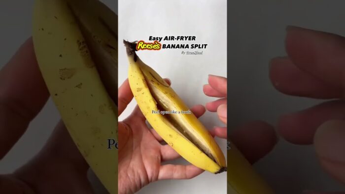 5-Minute REESE’S Air Fryer Banana Split 🍌🍫 | Easy Dessert Recipe