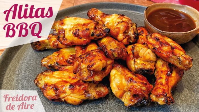 ALITAS DE POLLO BBQ EN FREIDORA DE AIRE 🍗 Alitas en salsa barbacoa