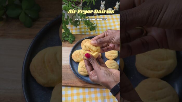 Air Fryer Dairies | Ep.5 : Custard Cookies | Eggless Custard Cookies | Easy Tea-Time Recipe |