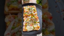 🍕 Air Fryer में बनाइए बाजार जैसा Cheesy Bread Pizza, वो भी सिर्फ 5 मिनट में! #breadpizza#cheez#food