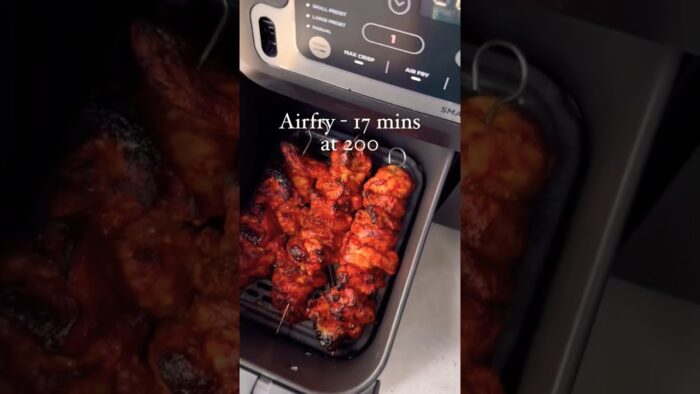 Air fryer 3 day Tandoori chicken kabab recipe #cooking #food #foodie #airfryer #short
