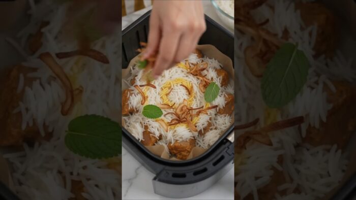 Air fryer biryani recipe 🤤 #viral #adventurousshorts
