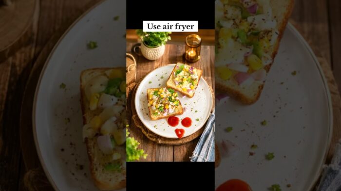 Air fryer me bread pizza first time #food #youtubeshorts #recipe #flavour #viral #shorts #fry #pizza