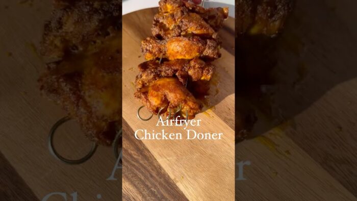 Airfryer Chicken Doner Kebab 🥙 #kebab #chicken #dinner #recipe #hack #cooking