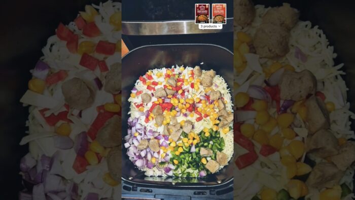 Airfryer Chinese Fried Rice Recipe #shortsvideo #shorts #ytshorts #recipe #cooking ##vegfriedrice