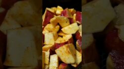 Batata doce com queijo na airfryer #shorts