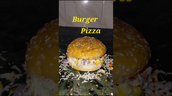 Burger Pizza in Air Fryer | Domino’s Style Burger Pizza | Pizza Burger Recipe #shorts #trending #fyp