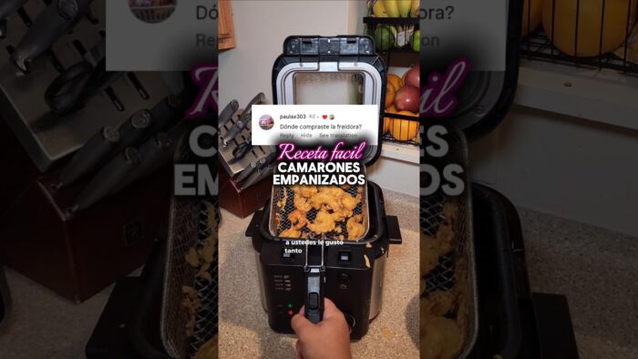 Camarones empanizados Receta facil link de la freidora esta encima de mi nombre #friedfood #shrimp