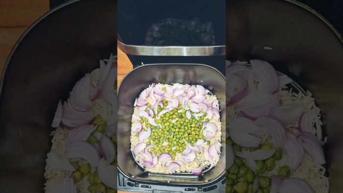 Chana Pulao Recipe in Airfryer ##vegpulao #shorts #shortvideo #ytshorts #reels #recipe #cooking