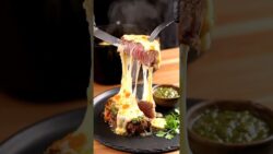 Chimichurri NY Strip Steak with Melted Raclette Cheese Pull Air Fryer Recipe #Shorts