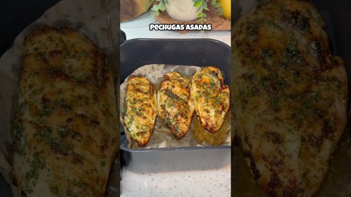 Cómo Hacer Pechugas de Pollo Asadas en Freidora de Aire #recetasenairfryer #shorts #pollo # Pechugas