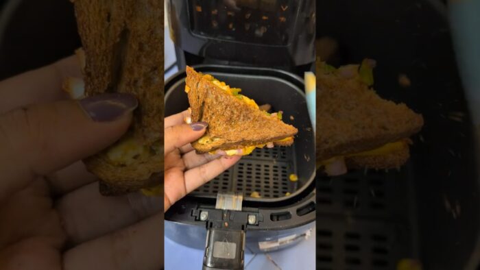 Creamy Sandwich Recipe in Air Fryer 🤤😋 Easy Snacks Recipe 🫣#shorts #shortsfeed #recipe #viral