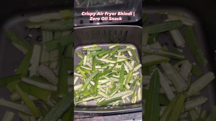 Crispy Air Fryer Bhindi Recipe | Zero Oil | Healthy & Crunchy! #AirFryerBhindi #ZeroOil #viral