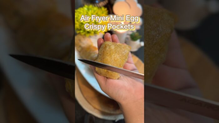 Crispy Air Fryer Mini Egg Pockets | Healthy Snack Recipe 🥚✨ #Recipe#homemade#healthy#fyp#viral