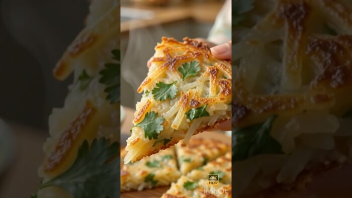🥔 Crispy Air Fryer Potato Onion Pancake | Golden, Crunchy & Ready in 20 Minutes! 🤤 #shorts